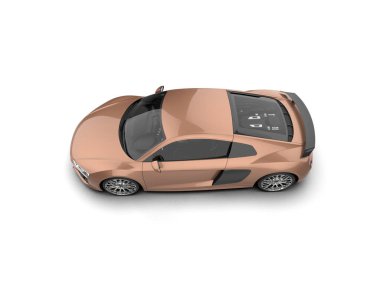 3D görüntüleme, modern spor araba beyaz arka planda izole edildi 