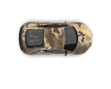 3D görüntüleme, modern spor araba beyaz arka planda izole edildi 