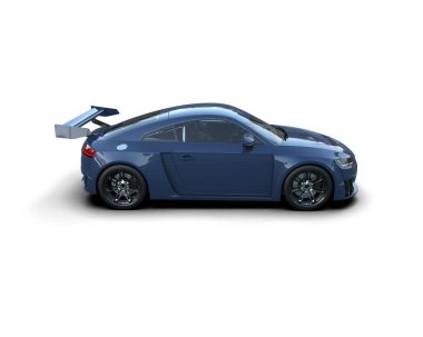 3D görüntüleme, beyaz arkaplanda izole edilmiş spor araba 