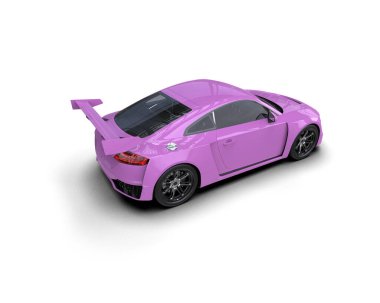 3D görüntüleme, beyaz arkaplanda izole edilmiş spor araba 