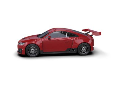 3D görüntüleme, beyaz arkaplanda izole edilmiş spor araba 