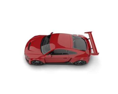 3D görüntüleme, beyaz arkaplanda izole edilmiş spor araba 