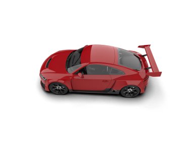 3D görüntüleme, beyaz arkaplanda izole edilmiş spor araba 