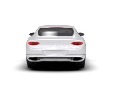 3D görüntüleme, beyaz arkaplanda izole edilmiş spor araba 