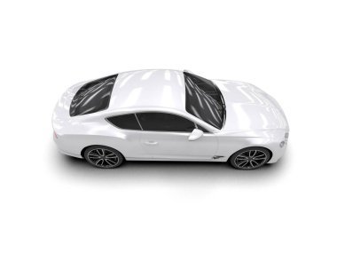 3D görüntüleme, beyaz arkaplanda izole edilmiş spor araba 