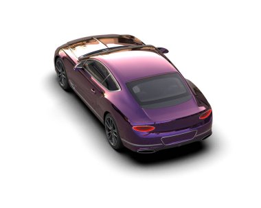 3D görüntüleme, beyaz arkaplanda izole edilmiş spor araba 