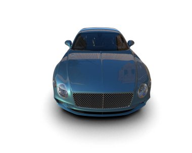 3D görüntüleme, beyaz arkaplanda izole edilmiş spor araba 