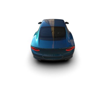 3D görüntüleme, beyaz arkaplanda izole edilmiş spor araba 