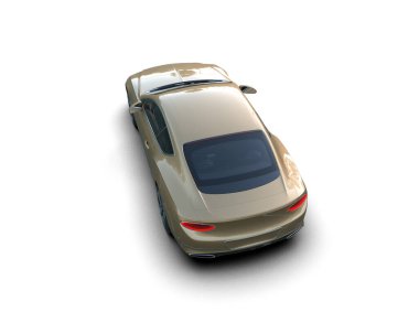 3D görüntüleme, beyaz arkaplanda izole edilmiş spor araba 
