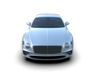 3D görüntüleme, beyaz arkaplanda izole edilmiş spor araba 