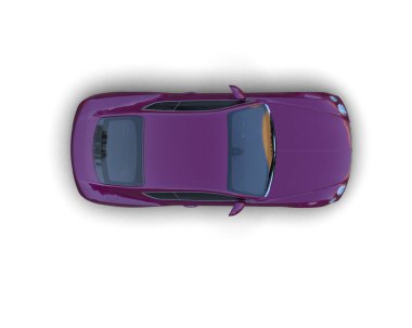 3D görüntüleme, beyaz arkaplanda izole edilmiş spor araba 