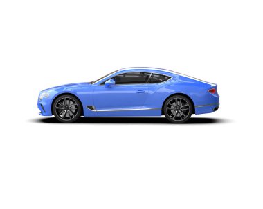 3D görüntüleme, beyaz arkaplanda izole edilmiş spor araba 