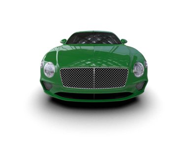 3D görüntüleme, beyaz arkaplanda izole edilmiş spor araba 