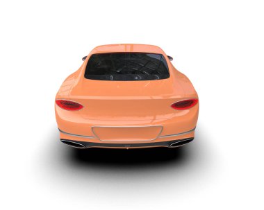 3D görüntüleme, beyaz arkaplanda izole edilmiş spor araba 