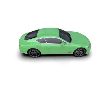 3D görüntüleme, beyaz arkaplanda izole edilmiş spor araba 