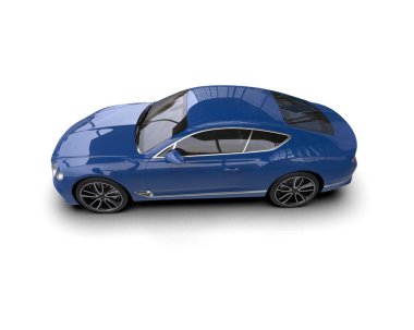 3D görüntüleme, beyaz arkaplanda izole edilmiş spor araba 