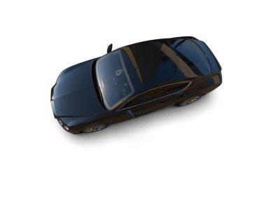 Beyaz zemin üzerinde izole edilmiş 3D resimleme spor araba