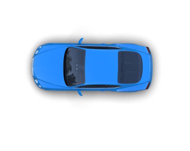 Beyaz arkaplanda 3 boyutlu spor araba görüntüleme