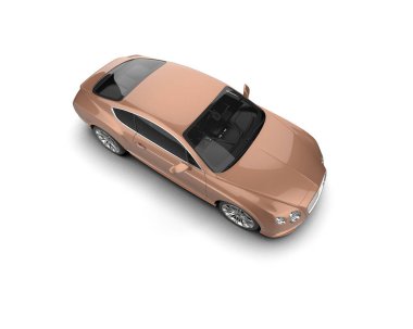 Beyaz arkaplanda 3 boyutlu spor araba görüntüleme