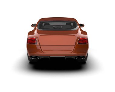 Beyaz arkaplanda 3 boyutlu spor araba görüntüleme