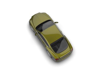 Beyaz arkaplanda 3 boyutlu spor araba görüntüleme