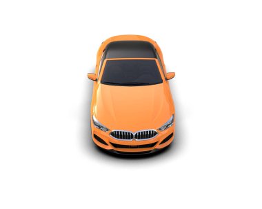 Beyaz arkaplanda 3 boyutlu spor araba görüntüleme