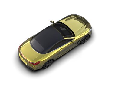 3D görüntüleme, modern spor araba beyaz arka planda izole edildi 