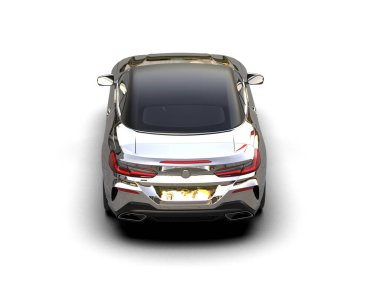 3D görüntüleme, modern spor araba beyaz arka planda izole edildi 