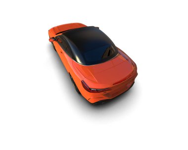 3D görüntüleme, modern spor araba beyaz arka planda izole edildi 