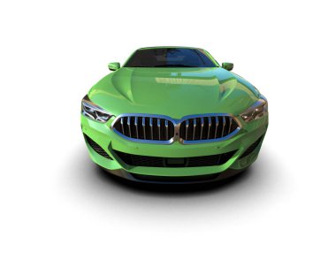 yeşil modern BMW spor arabası