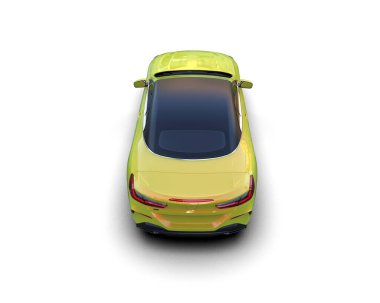 Modern spor araba beyaz arka planda izole edilmiş. 3d oluşturma  