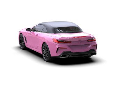 Modern spor araba beyaz arka planda izole edilmiş. 3d oluşturma  