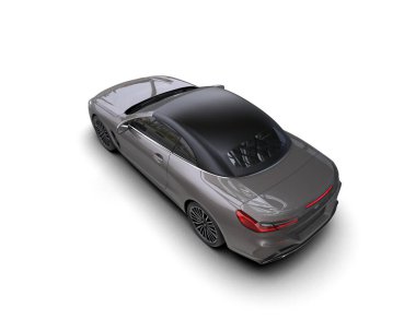 Modern spor araba beyaz arka planda izole edilmiş. 3d oluşturma  