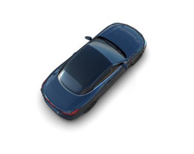 Modern spor araba beyaz arka planda izole edilmiş. 3d oluşturma  
