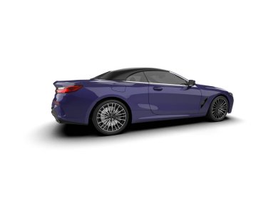 Modern spor araba beyaz arka planda izole edilmiş. 3d oluşturma  