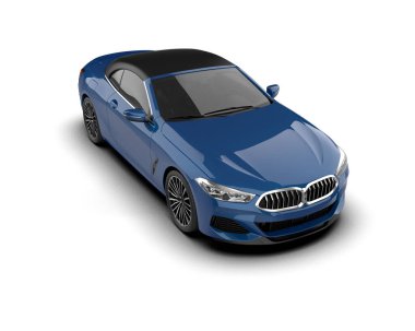 Modern spor araba beyaz arka planda izole edilmiş. 3d oluşturma  