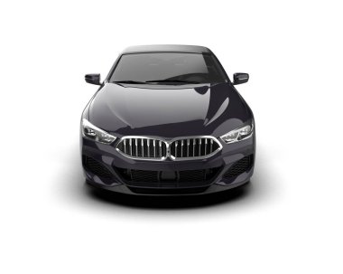 Modern spor araba beyaz arka planda izole edilmiş. 3d oluşturma  