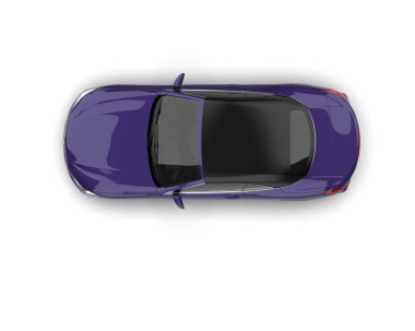Modern spor araba beyaz arka planda izole edilmiş. 3d oluşturma  
