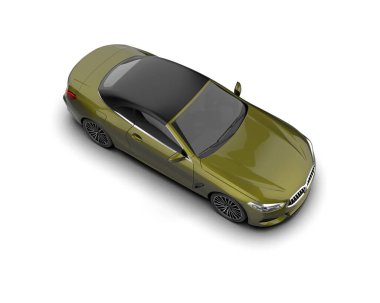 Modern spor araba beyaz arka planda izole edilmiş. 3d oluşturma  