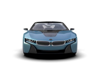 Modern spor araba beyaz arka planda izole edilmiş. 3d oluşturma  
