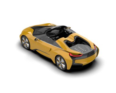 Stüdyo ortamında daha az genel bir konsept arabanın 3 boyutlu çizimi