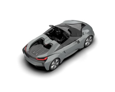 siyah modern araba - 3 boyutlu illüstrasyon