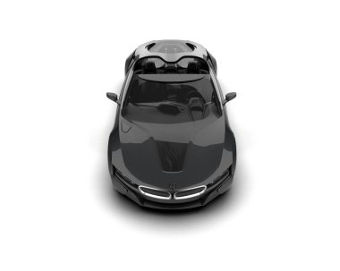 Beyaz arka planda modern spor araba. 3d oluşturma