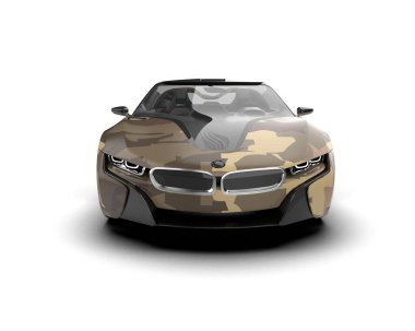 Modern lüks araba beyaz zemin üzerine