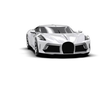 Siyah arka planı olan beyaz modern lüks araba.