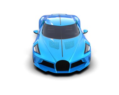 modern mavi süper spor araba