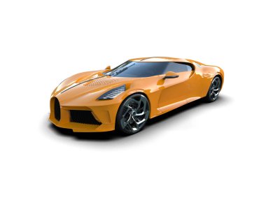 turuncu lüks araba. 3 Boyutlu Hazırlama