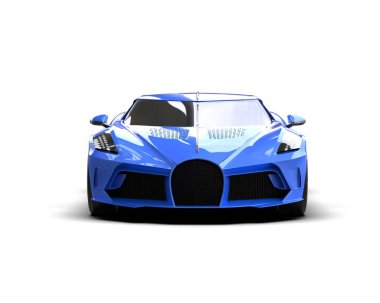 Beyaz zemin üzerinde izole edilmiş 3D resimleme spor araba