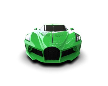 Beyaz zemin üzerinde izole edilmiş 3D resimleme spor araba