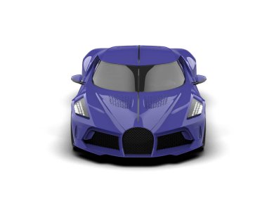 Beyaz zemin üzerinde izole edilmiş 3D resimleme spor araba